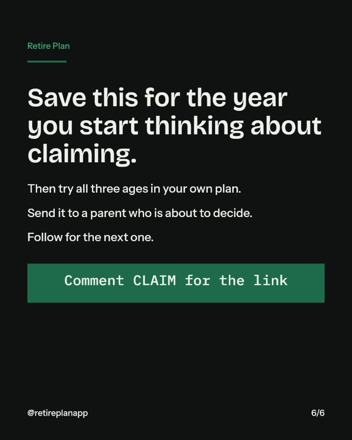 Slide 6 of 6: Save this for the year you start thinking about claiming.