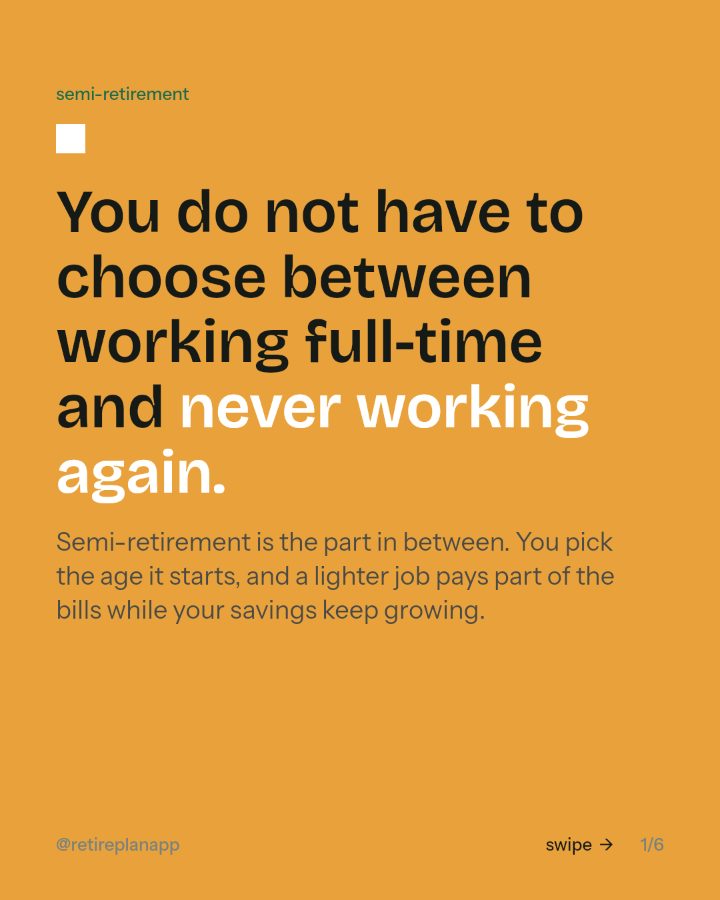 Slide 1 of 6: You do not have to choose between working full-time and never working again.