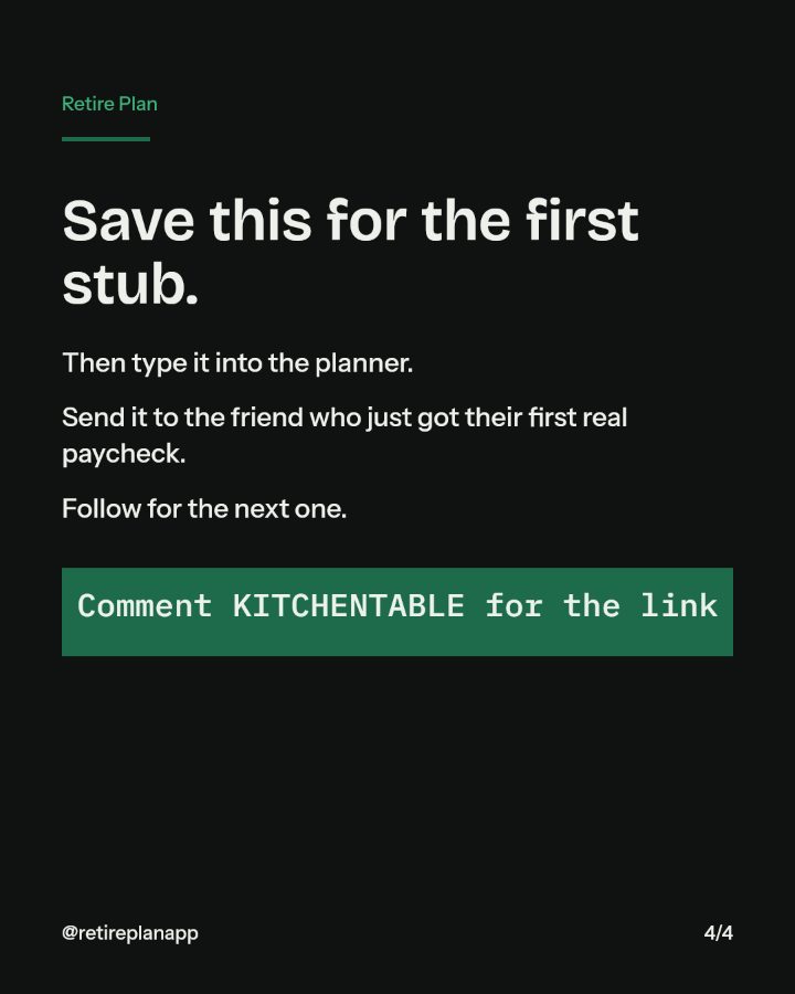 Slide 4 of 4: Save this for the first stub.