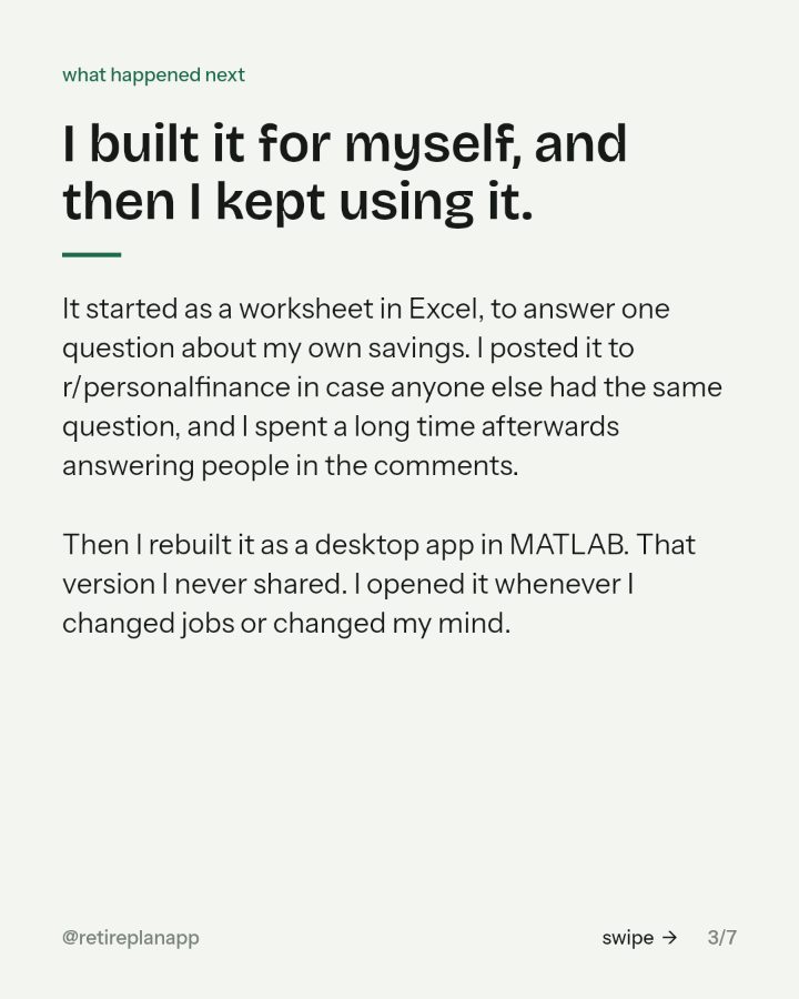 Slide 3 of 7: I built it for myself, and then I kept using it.