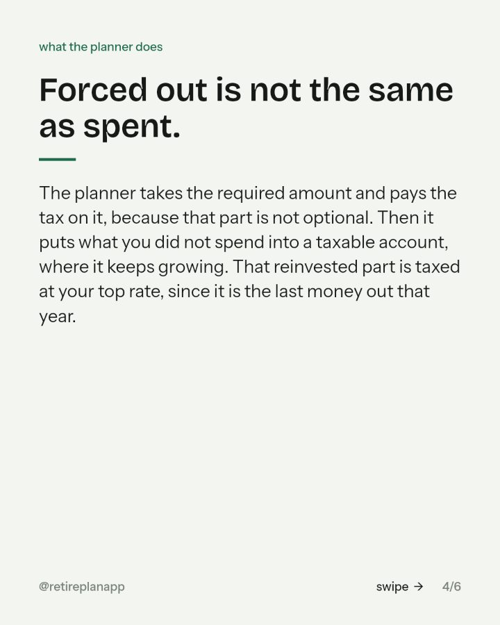 Slide 4 of 6: Forced out is not the same as spent.