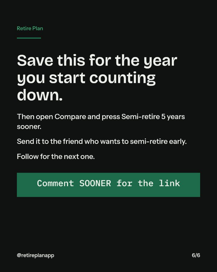 Slide 6 of 6: Save this for the year you start counting down.