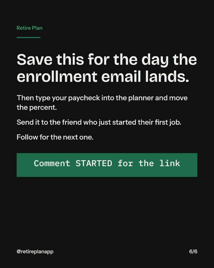 Slide 6 of 6: Save this for the day the enrollment email lands.