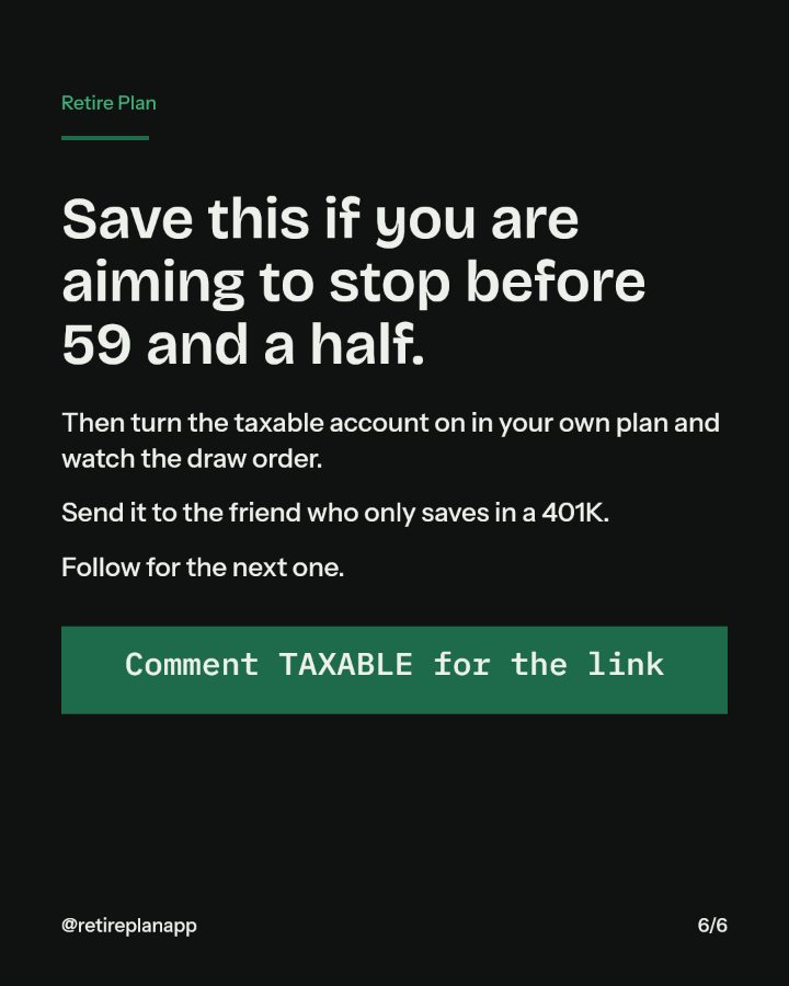 Slide 6 of 6: Save this if you are aiming to stop before 59 and a half.