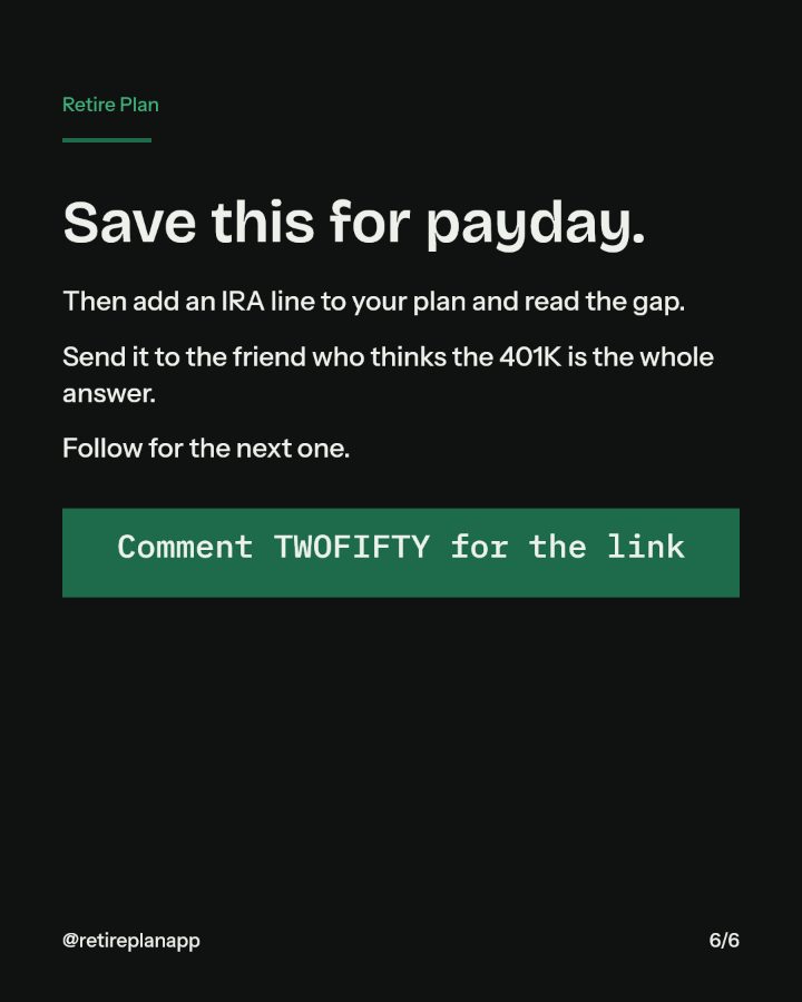 Slide 6 of 6: Save this for payday.