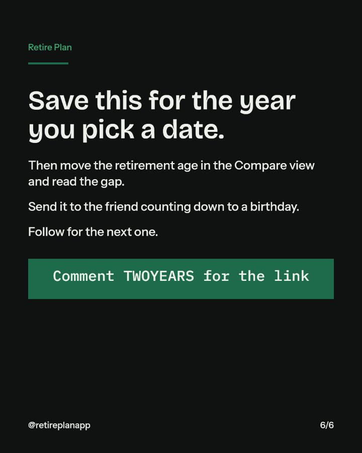 Slide 6 of 6: Save this for the year you pick a date.